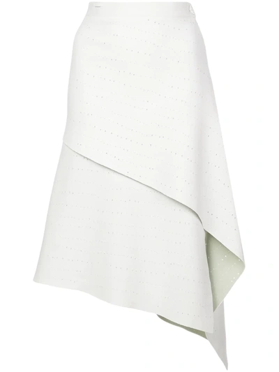 Proenza Schouler Perforated Knitted Skirt In White