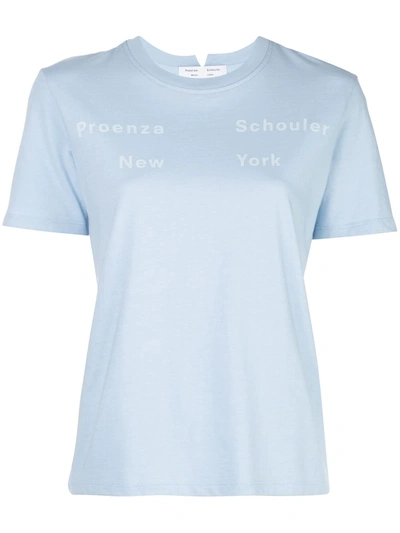 Proenza Schouler White Label Logo Detail T-shirt In Blue