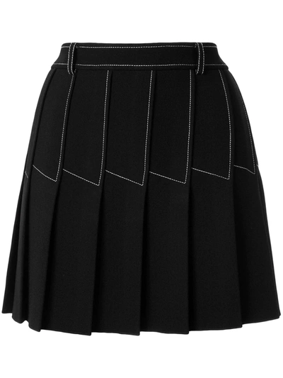 Dion Lee Column Pleat Mini Skirt In Black