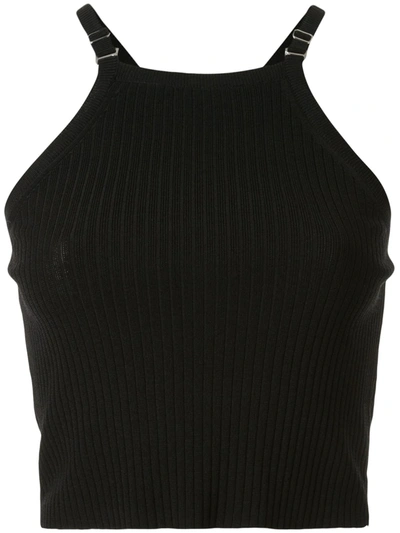 Dion Lee Square Neck Tank Top In Black