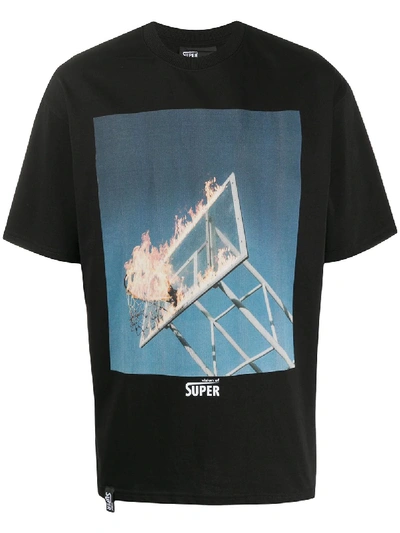 Vision Of Super Burning Net T-shirt In Black