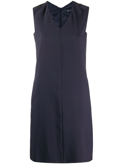 Fay Straight Pinafore Dress In Blue