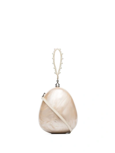 Simone Rocha Pearl Egg Bracelet Bag In Neutrals