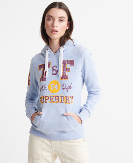 light blue superdry hoodie