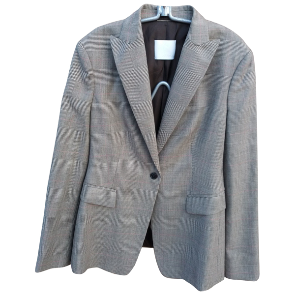 Pre-owned Maska Wool Suit Jacket In Grey | ModeSens
