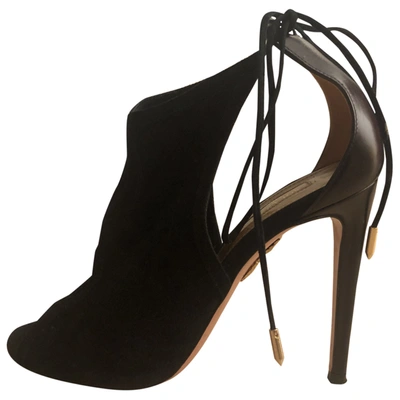 Pre-owned Aquazzura Sexy Thing Sandals In Black