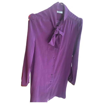 Pre-owned Prada Purple Silk Dresses