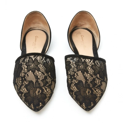 Pre-owned Gianvito Rossi Cloth Ballet Flats In Black