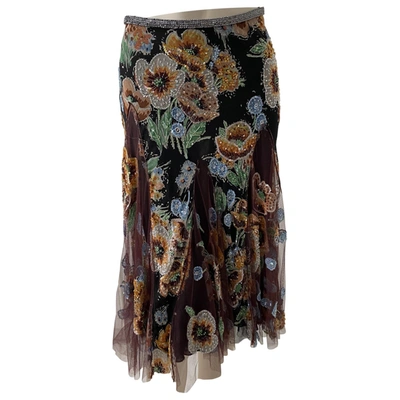 Pre-owned Dolce & Gabbana Glitter Mid-length Skirt In Multicolour