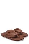 Olukai 'hiapo' Flip Flop In Teak/ Koa Leather