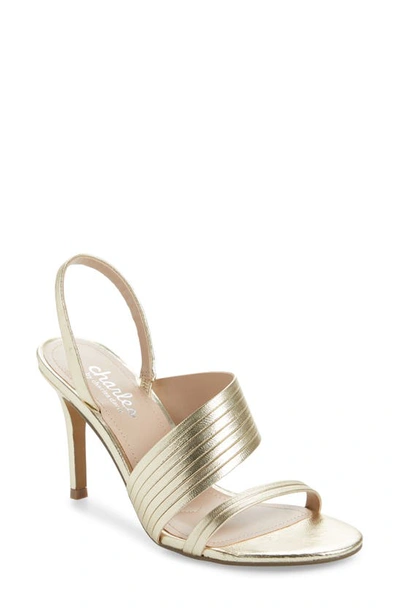 Charles By Charles David Helix Sandal In Lt Gold Leather
