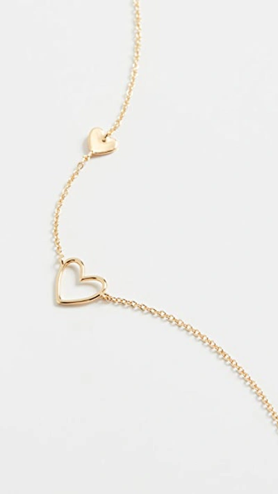 Gorjana Heart Asymmetrical Necklace In Gold