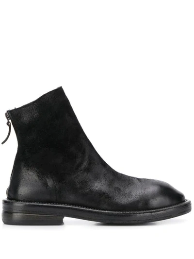 Marsèll Chunky Block 35mm Heel Ankle Boots In Black