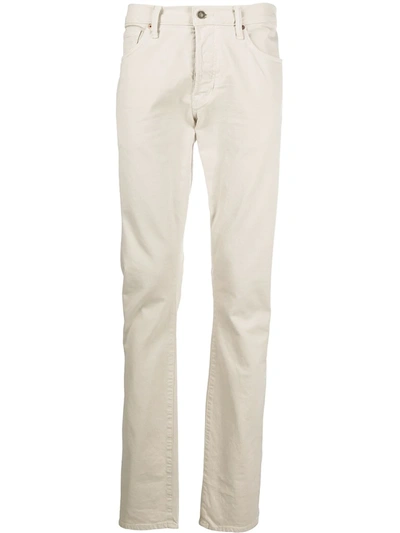 Tom Ford Straight Leg Trousers In Neutrals