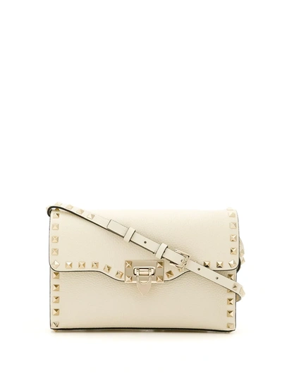 Valentino Garavani Rockstud Crossbody Bag In Neutrals