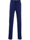 Alexander Mcqueen Tailored Straight Leg Trousers In Blue