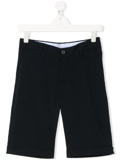 Hugo Boss Teen Striped Shorts In Blue