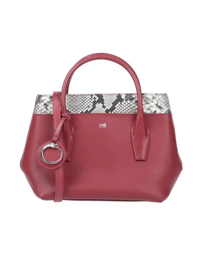 Cavalli Class Handbags In Maroon