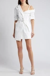 Cinq À Sept Milly Asymmetrical Belted Utility Dress In White