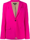 Theory Single Buttoned Blazer In Pink