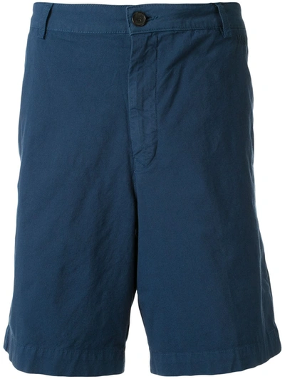 Kenzo Straight-leg Chino Shorts In Blue