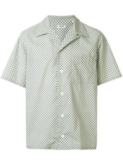 Kenzo Monogram Casual Shirt In Green