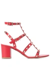 Valentino Garavani Rockstud 60mm Sandals In Red