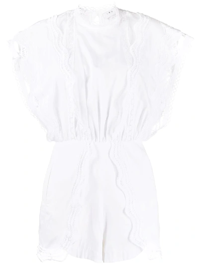 Iro Crochet Trim Playsuit In White