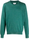 Maison Margiela Relaxed-fit Knitted Sweater In Green