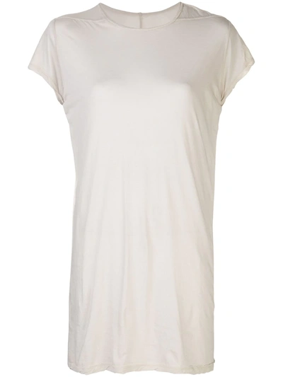 Rick Owens Level Longline T-shirt In Neutrals