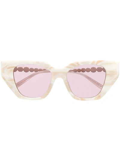 Gucci Oversized-frame Sunglasses In Neutrals