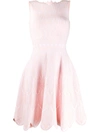 Antonino Valenti Scalloped Trim Day Dress In Pink