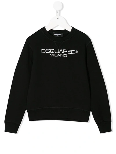Dsquared2 Kids' Logo-print Sweatshirt In Black