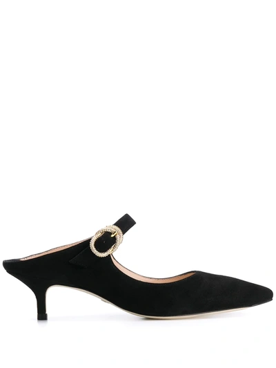 Stuart Weitzman Elisabetta 50 Pointed-toe Mules In Black