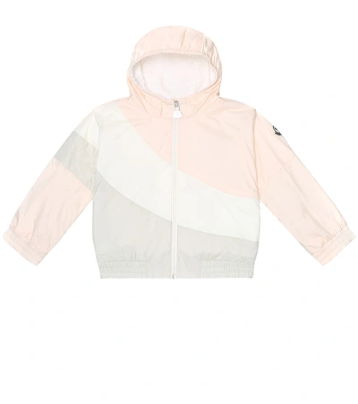 Moncler Babies' Panelled Hooded Rain Jacket In Neutrals