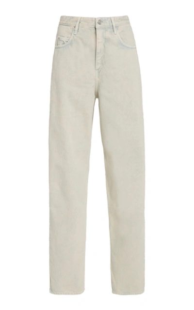 Isabel Marant Étoile Corsy Rigid Mid-rise Tapered-leg Jeans In Neutral