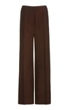 Acne Studios Paminne Wool-mohair Wide-leg Trousers In Brown