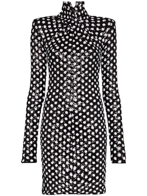 polka dot sequin dress