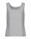 Le Tricot Perugia Tank Tops In Light Grey