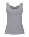 Le Tricot Perugia Tank Tops In Grey
