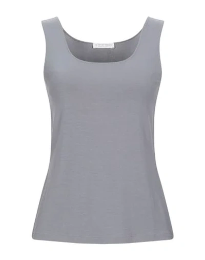 Le Tricot Perugia Tank Tops In Grey