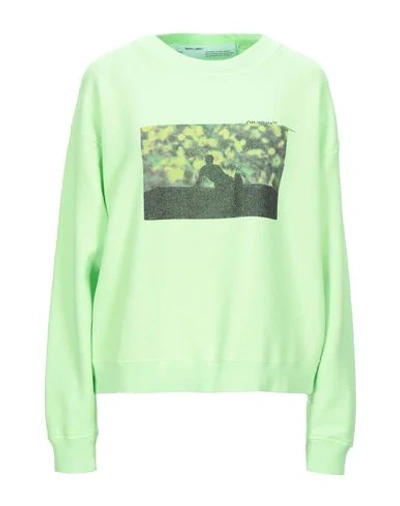 Off-white Sweatshirt In Acid Green