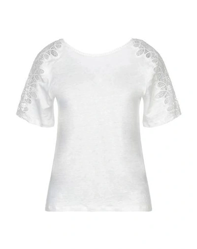 Sandro T-shirts In Ivory