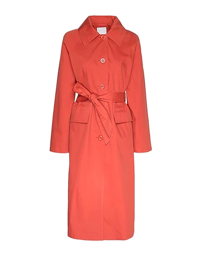 8 By Yoox Overcoats In Red