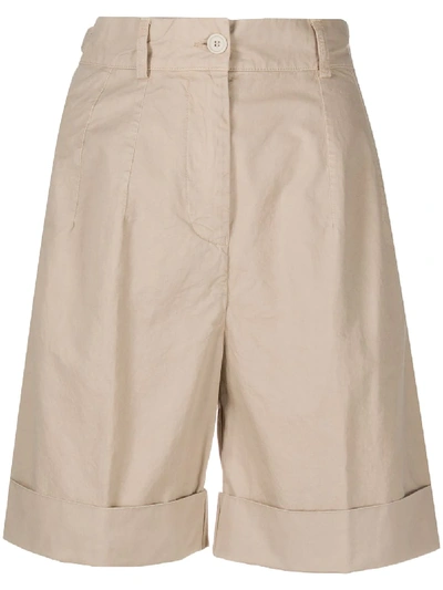 Aspesi Shorts W/lapel And Pences In Stucco