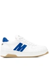 Msgm Men's 2840ms2763733biancoeblu White Leather Sneakers