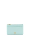 Dolce & Gabbana Logo Plaque Zipped Purse In Blue