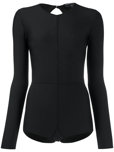 Ann Demeulemeester Long-sleeve Fitted Bodysuit In Black