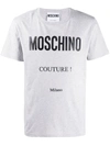 Moschino Printed Logo T-shirt In Grey