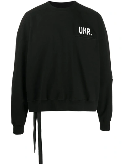 Ben Taverniti Unravel Project Logo-print Sweatshirt In Black